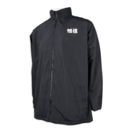 J847 custom-made black hooded windbreaker jacket detachable cap J847 custom-made black hooded windbreaker jacket detachable cap